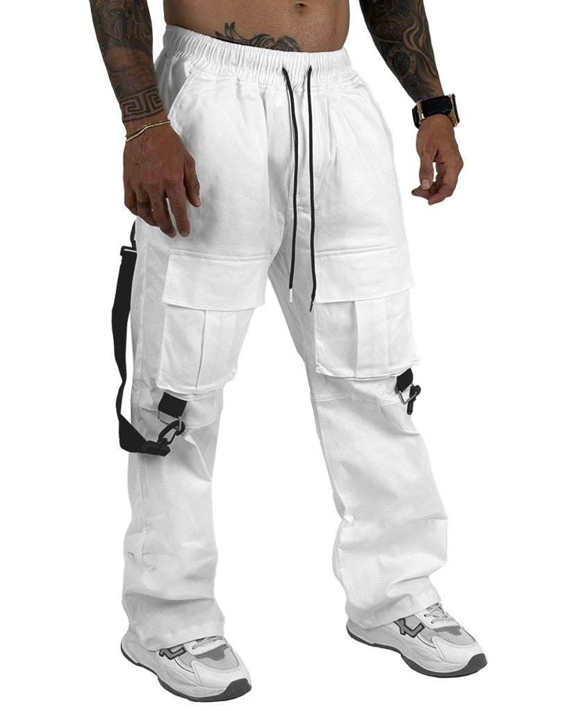 WHITE BAGGY JOGGER