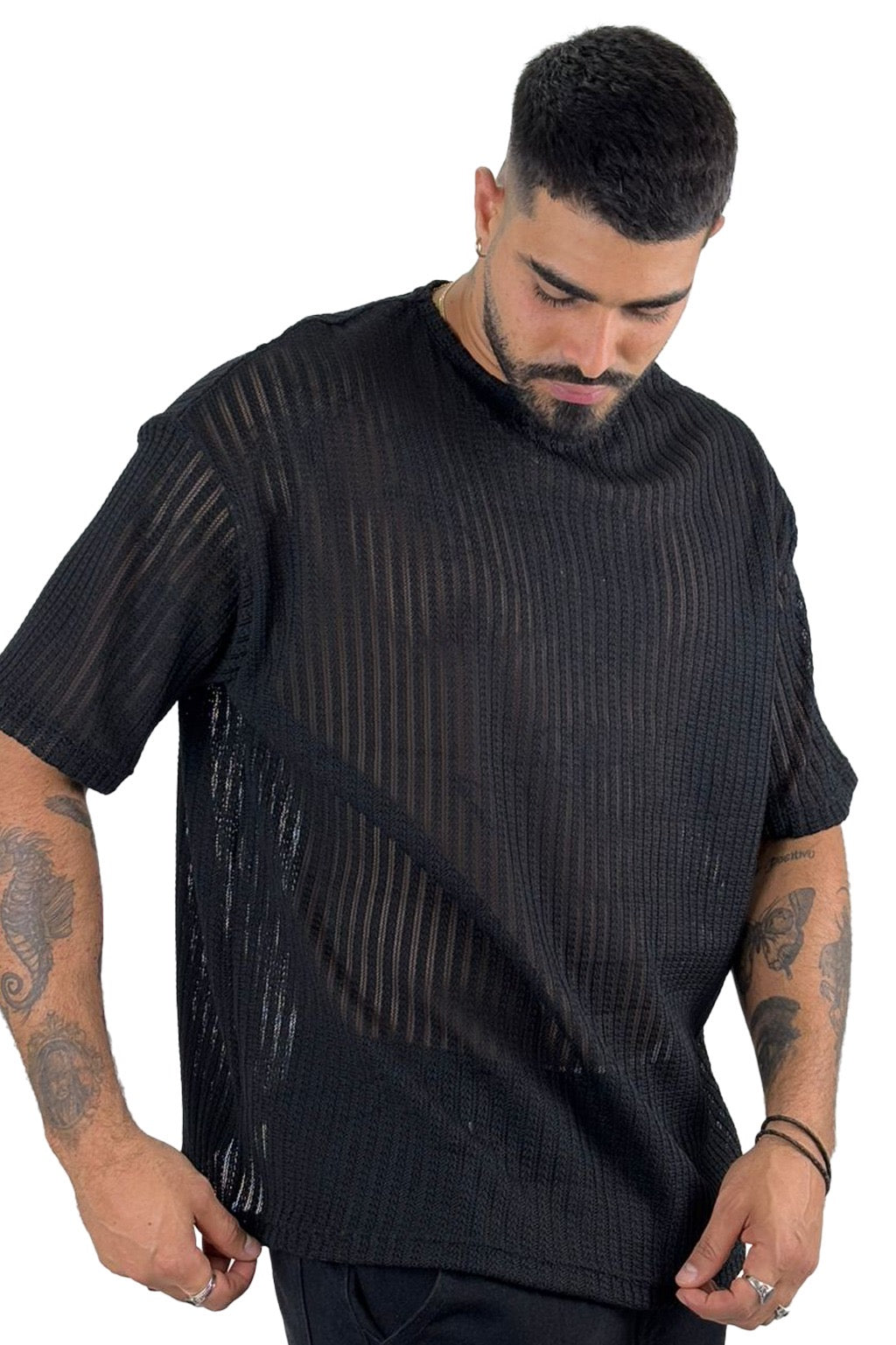 OVERSIZE TEXTURIZED T-SHIRT