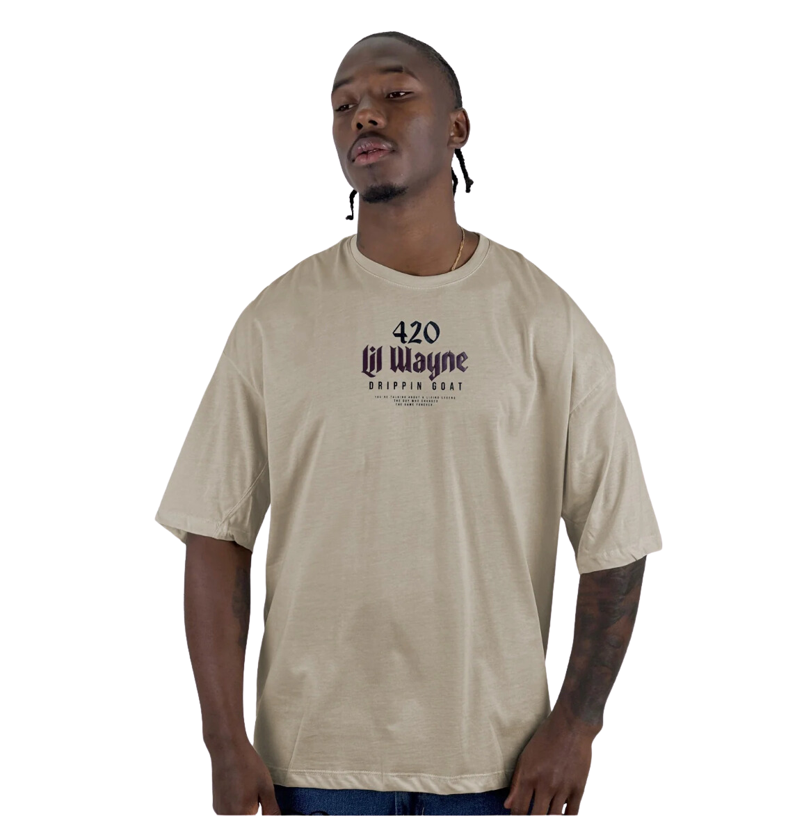 ON SKY BEIGE OVERSIZED TEE