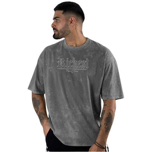 GRAY RICHEST OVERSIZED TEE